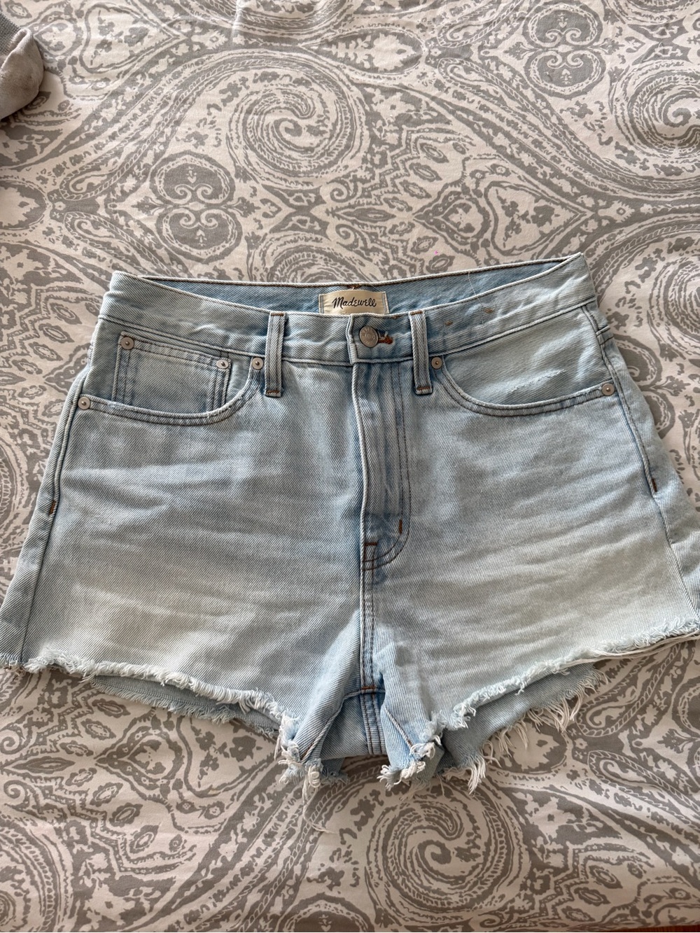 Madewell Light Blue Denim relaxed denim shorts